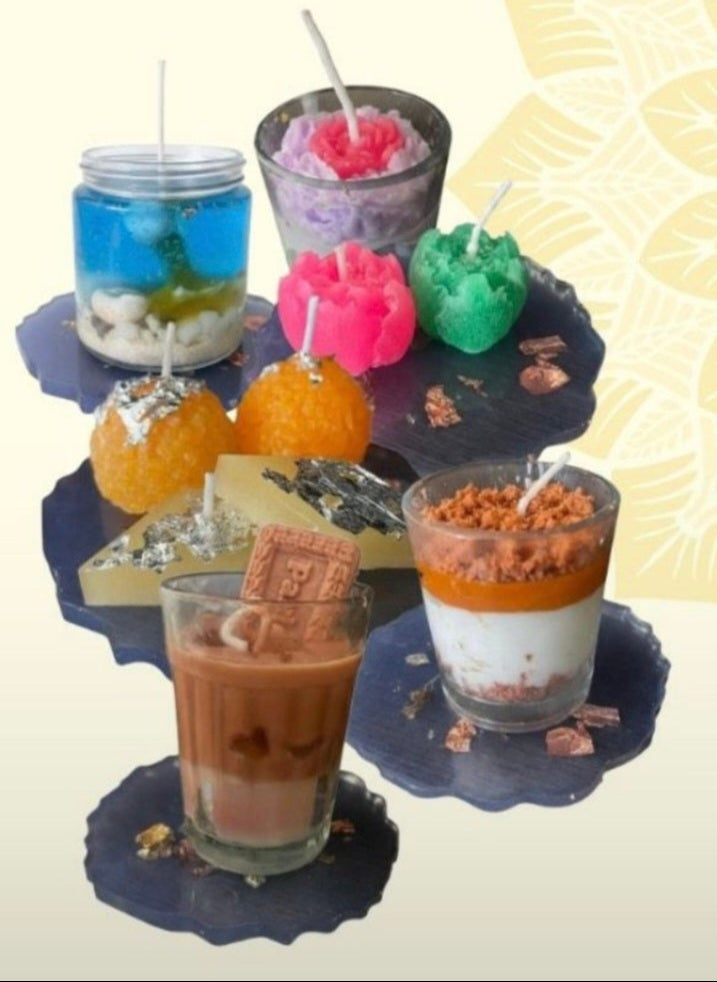 Hand made diyas and candles