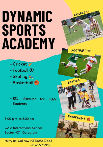Dynamic Sports Academy for Football Basketball Cricket & Skating | Sector 7 Gurgaon