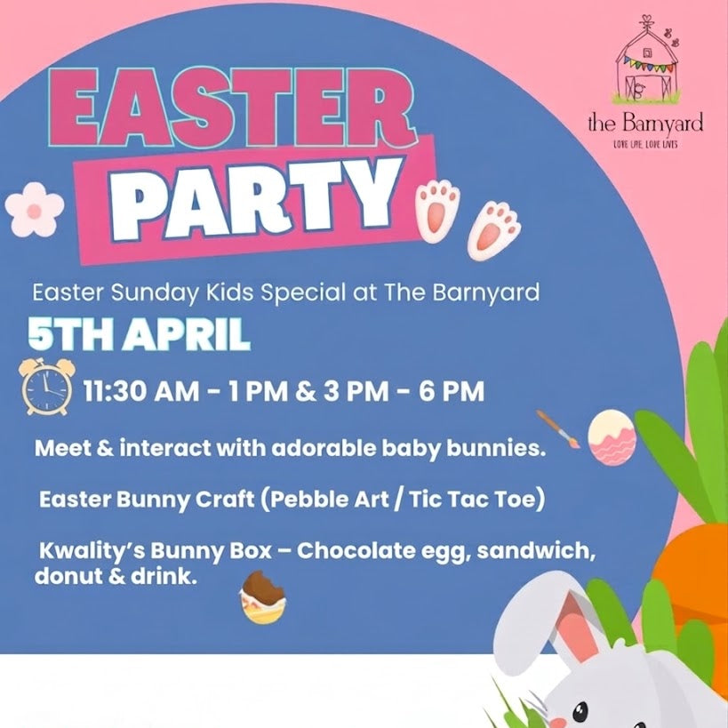Easter Party (5-Apr) at The Barnyard | Sainik Farm New Delhi