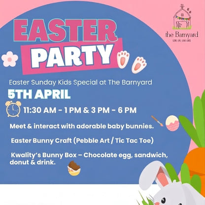 Easter Party (5-Apr) at The Barnyard | Sainik Farm New Delhi