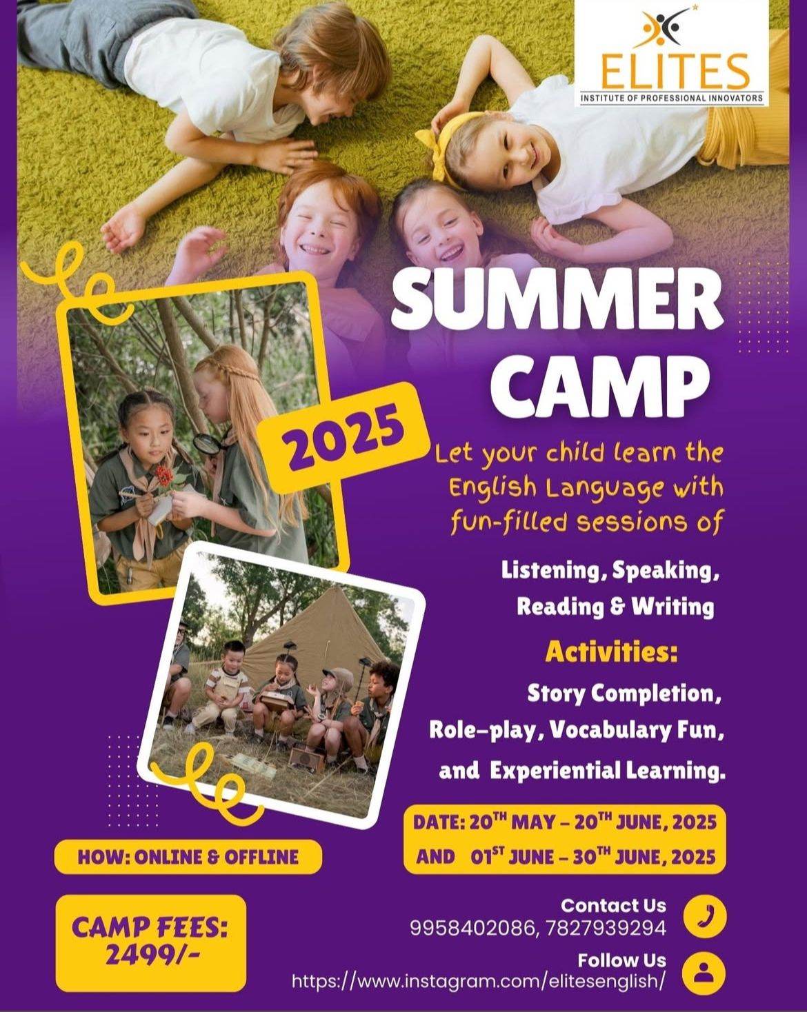 ELITES Spoken English Summer Camp (20 May - 30 Jun) | Sector 14 Gurgaon - ActivityKidz