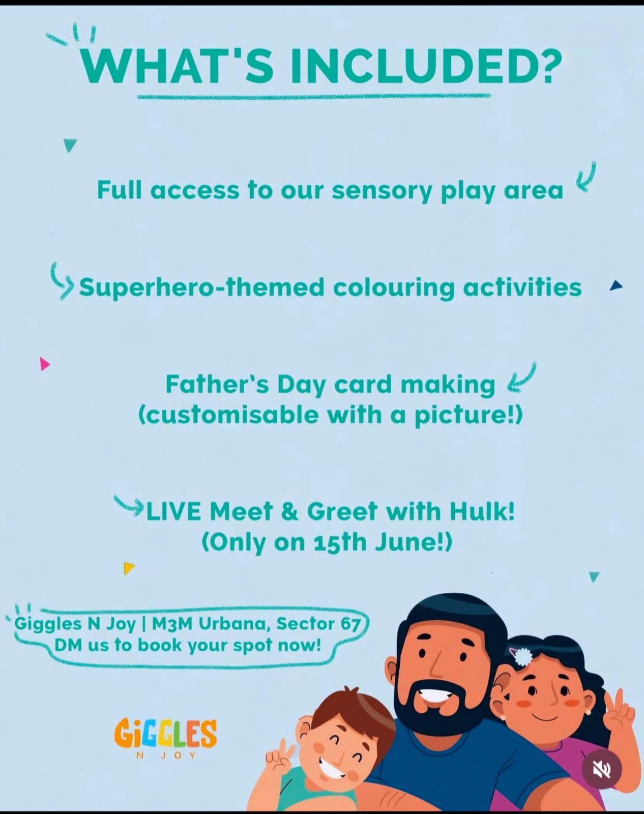 Father's Day Bash at Giggles N Joy (15 June) | M3M Urbana Mall Gurgaon