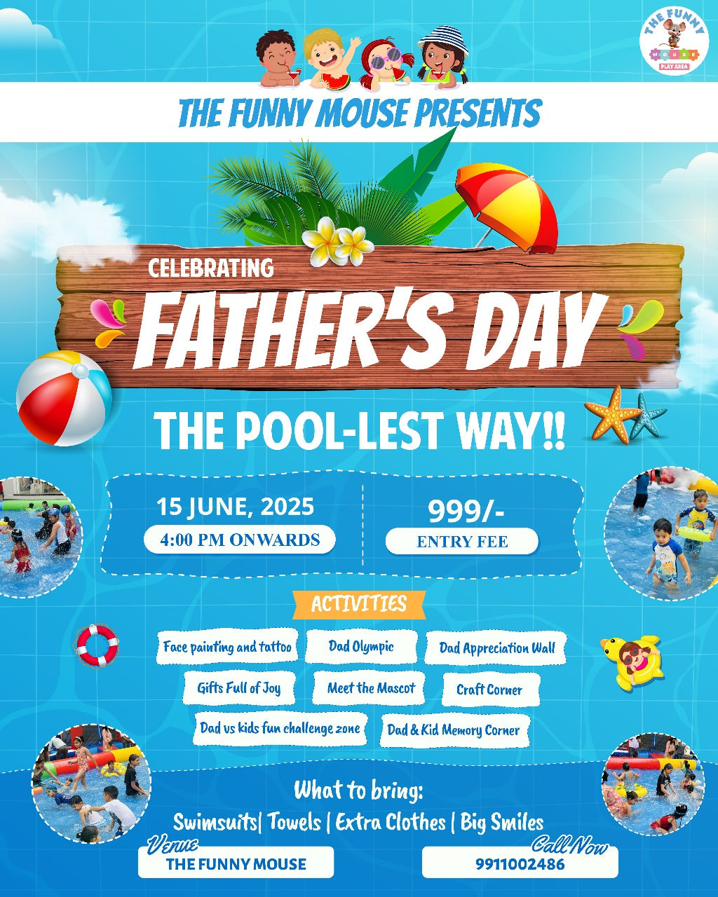 Father's Day Celebration at The Funny Mouse (15-June) | Near Ambience Mall Gurgaon