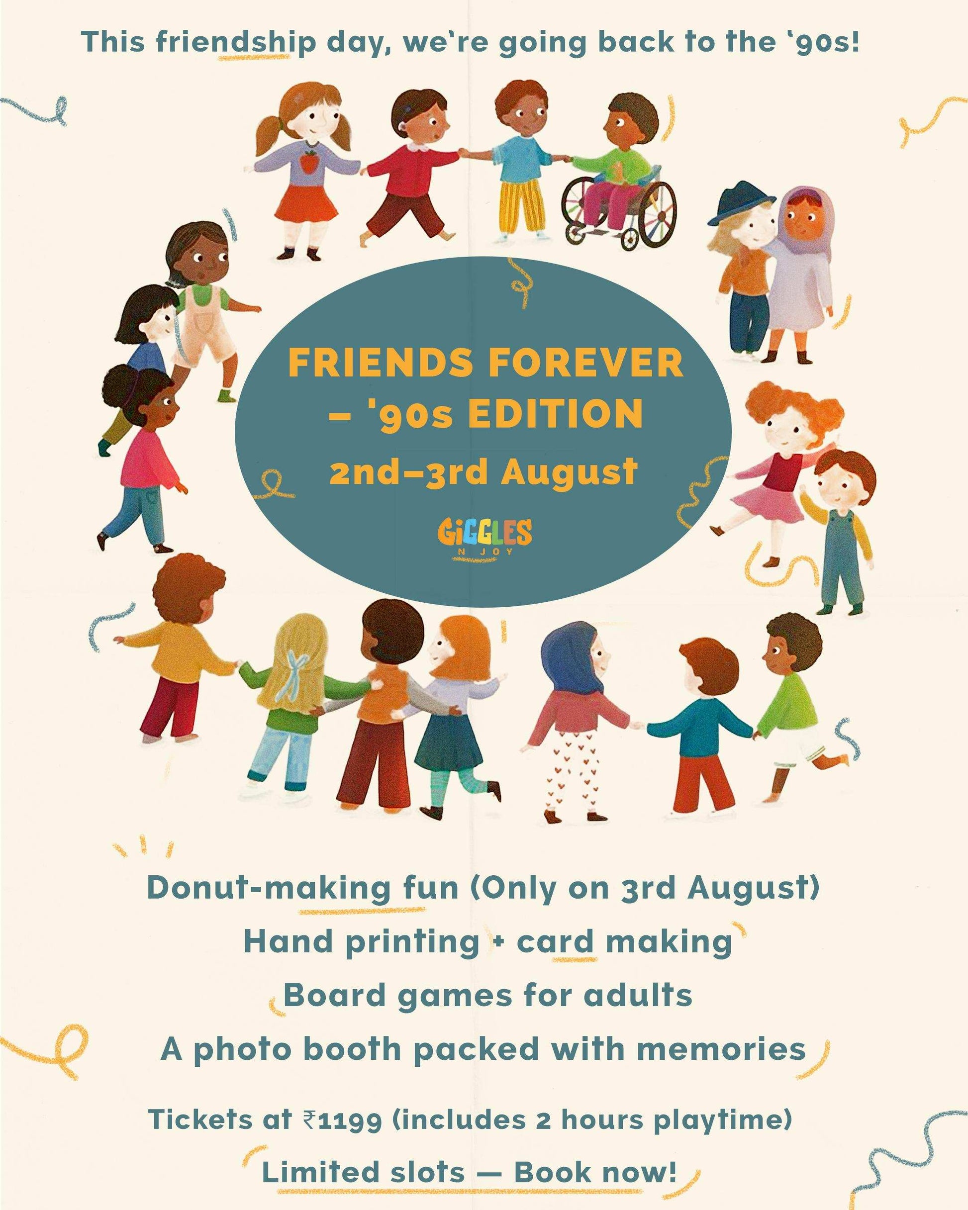 Friendship Day at Giggles N Joy (2 & 3 Aug) | Sector 67 Gurgaon
