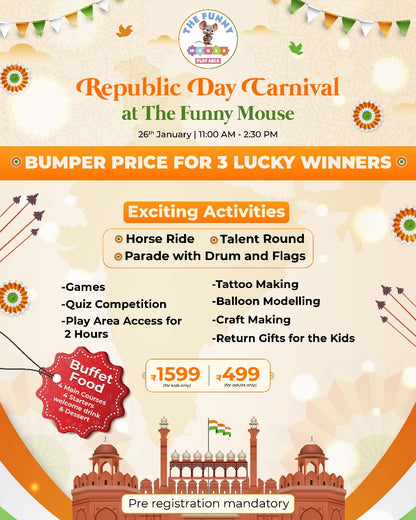 Republic Day Carnival by The Funny Mouse (26 Jan ) | Near Ambience Mall Gurgaon