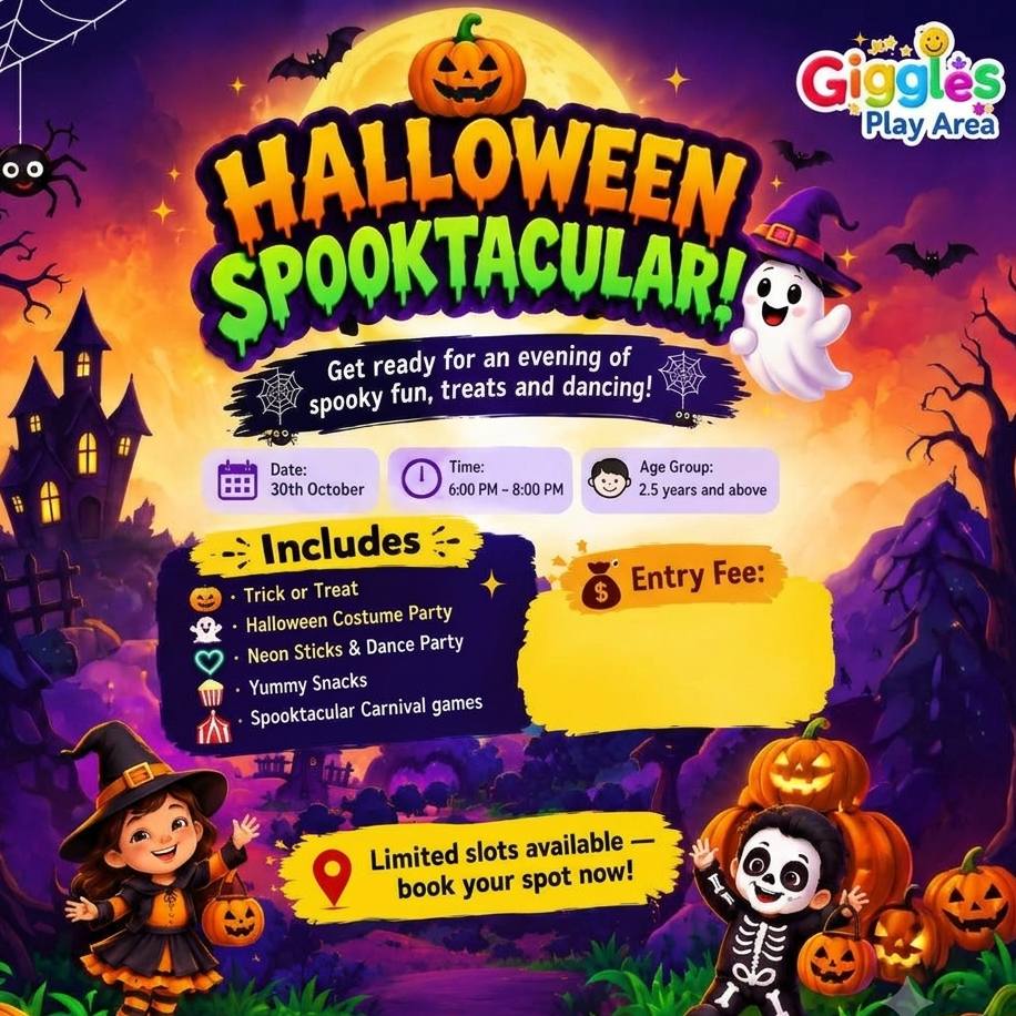 Halloween Spooktacular at Giggles Play Area (30 Oct) | Downtown Mall Newtown Kolkata