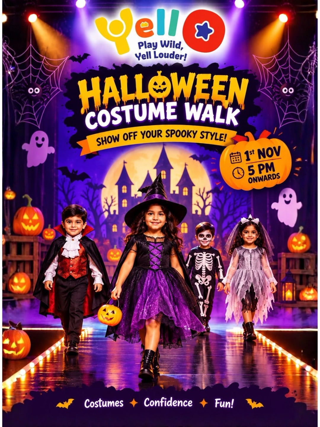 Halloween Party (30 Oct - 1 Nov) at YellO Play Area | Pitampura Delhi