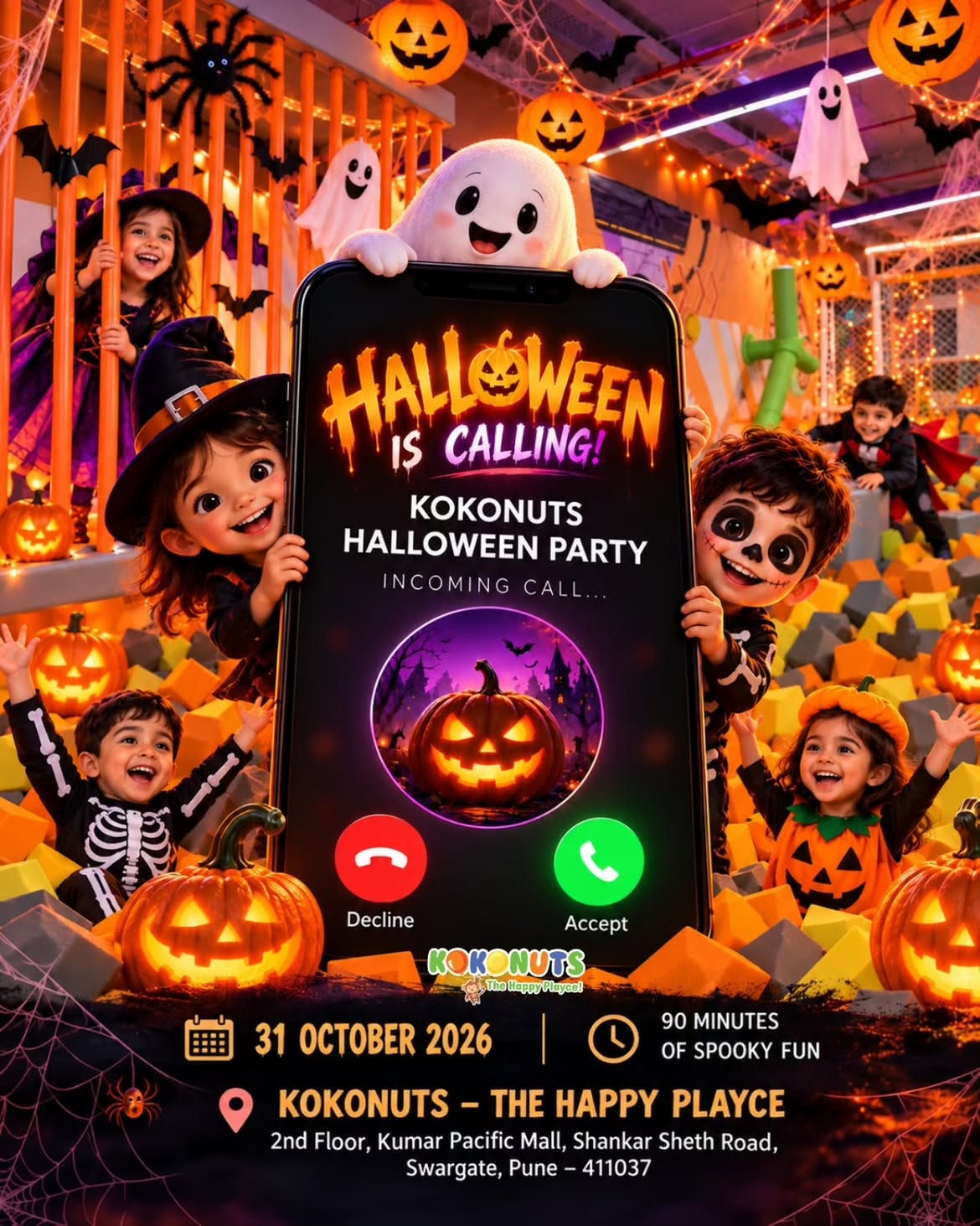 Halloween Party (31 Oct) at Kokonuts The Happy Playce | Kumar Pacific Mall Pune