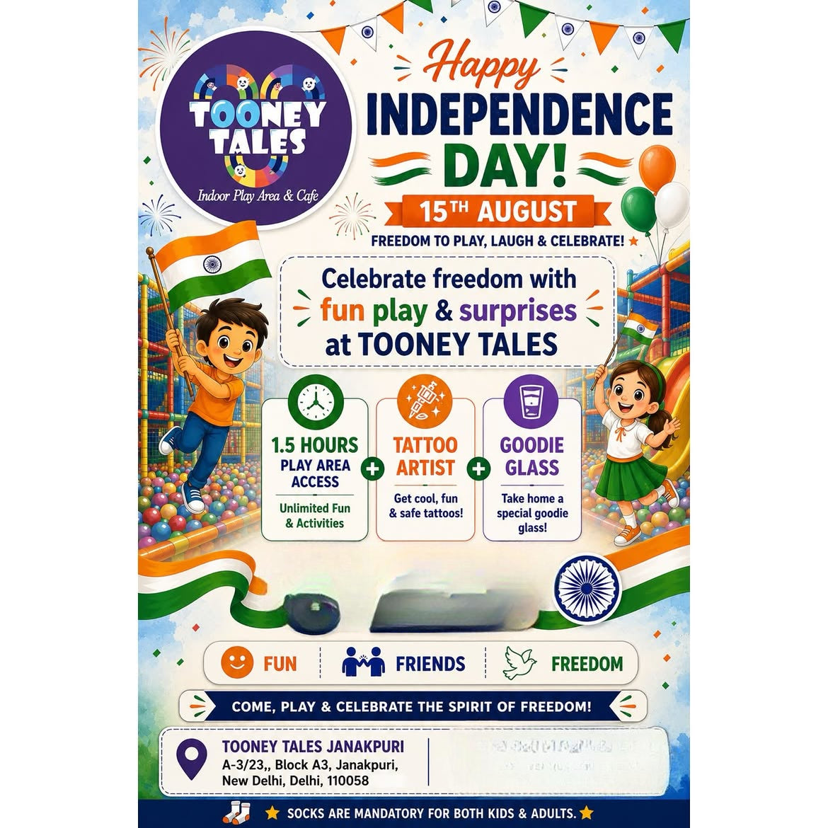 Independence Day Celebration (15 Aug) at Tooney Tales | Janakpuri New Delhi
