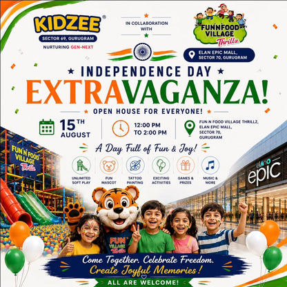 Independence Day ExtraVaganza (15 Aug) at Fun N Food Village Thrillz | Sec 70 Gurgaon