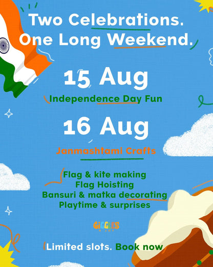 Independence Day & Janmashtami at Giggles N Joy (14 - 17 Aug) Sector 67 Gurgaon