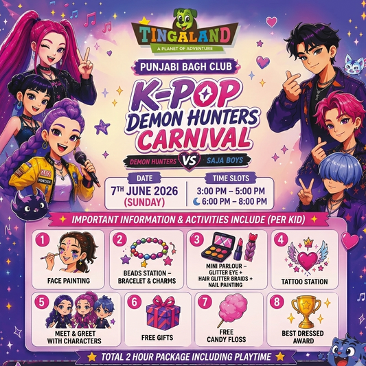 K-Pop Demon Hunters Carnival at Tingaland (7-Jun) Punjabi Bagh Club Delhi