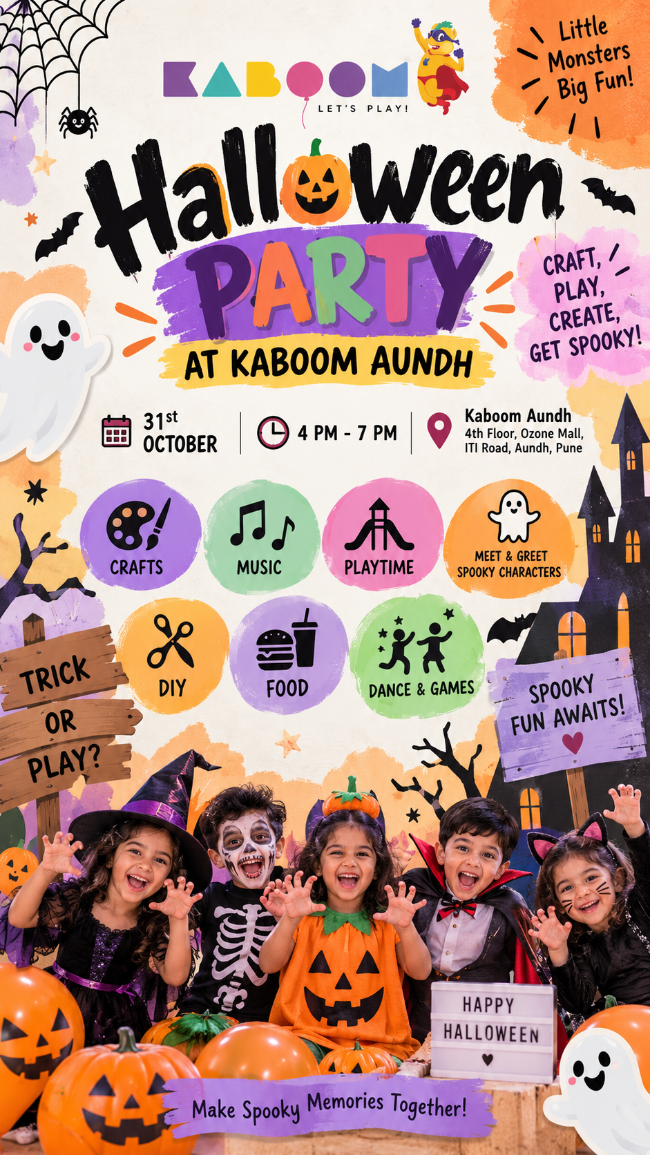 Halloween Party (31 Oct) at Kaboom | Ozone Shoping Mall Aundh Pune