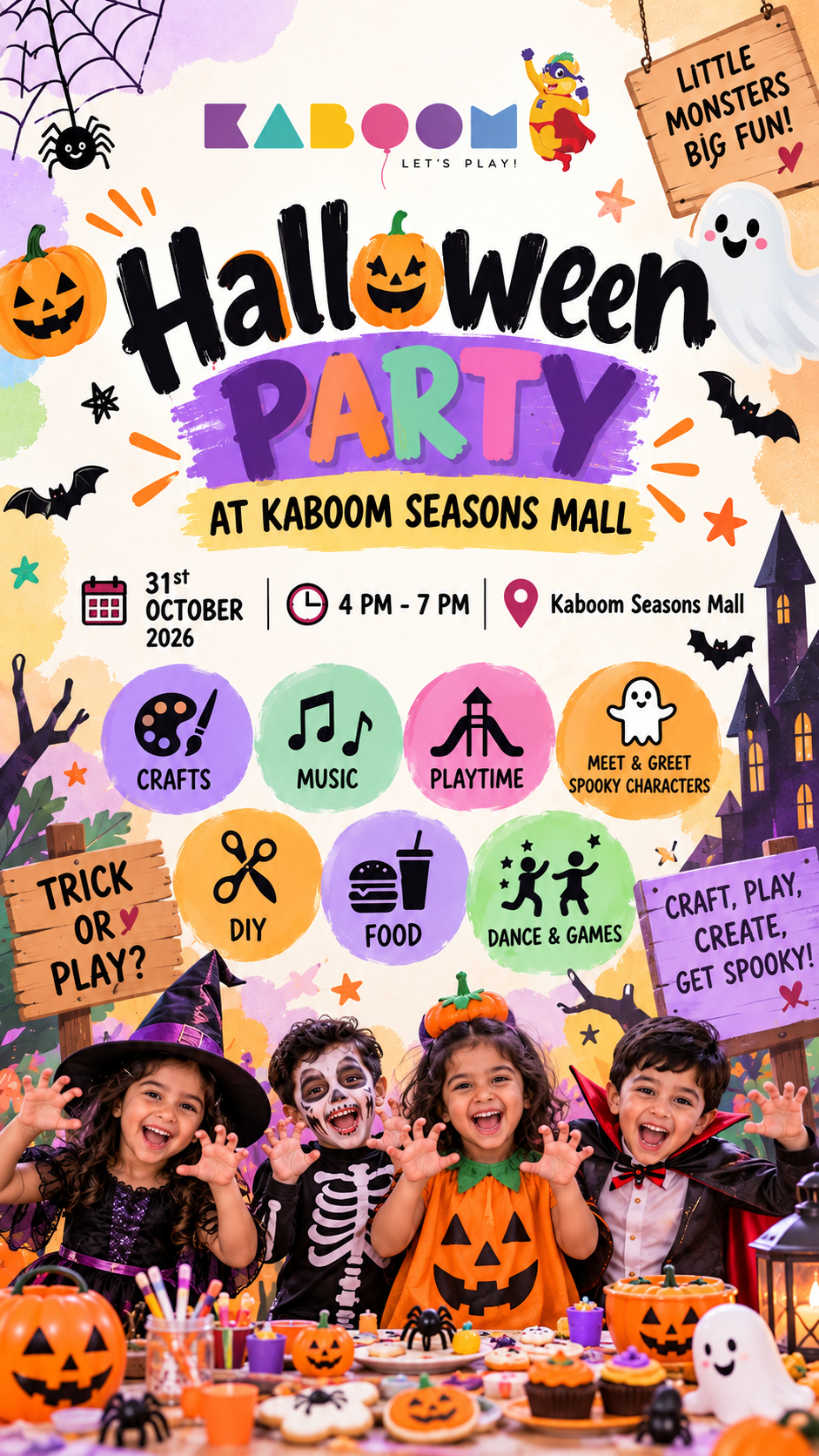 Halloween Party (31 Oct) at Kaboom | Seasons Mall Magarpatta Hadapsar Pune