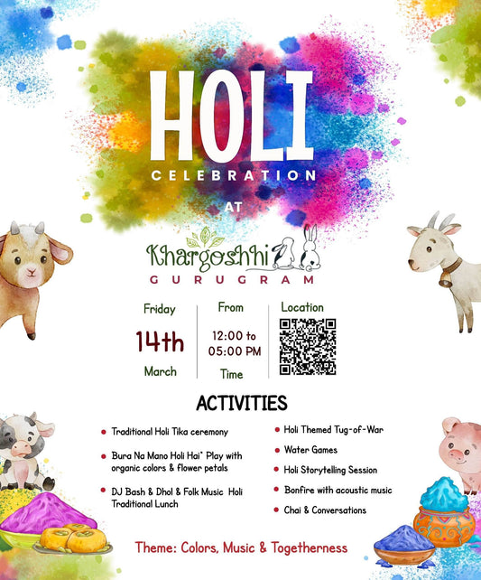 Holi Celebration at Khargoshhi (14th March) | Near ITC Grand Bharat Gurgaon - ActivityKidz