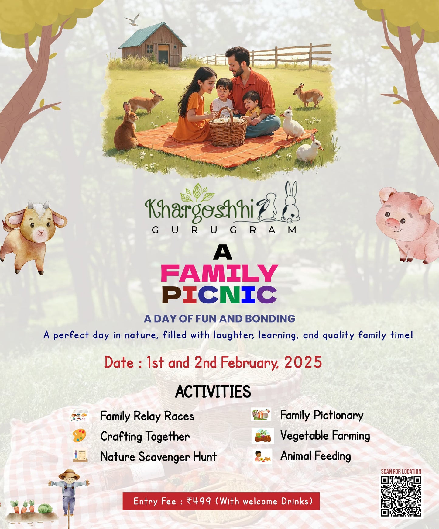 A Family Picnic at Khargoshhi (1-2 Feb ) | Near ITC Grand Bharat Akbarpur