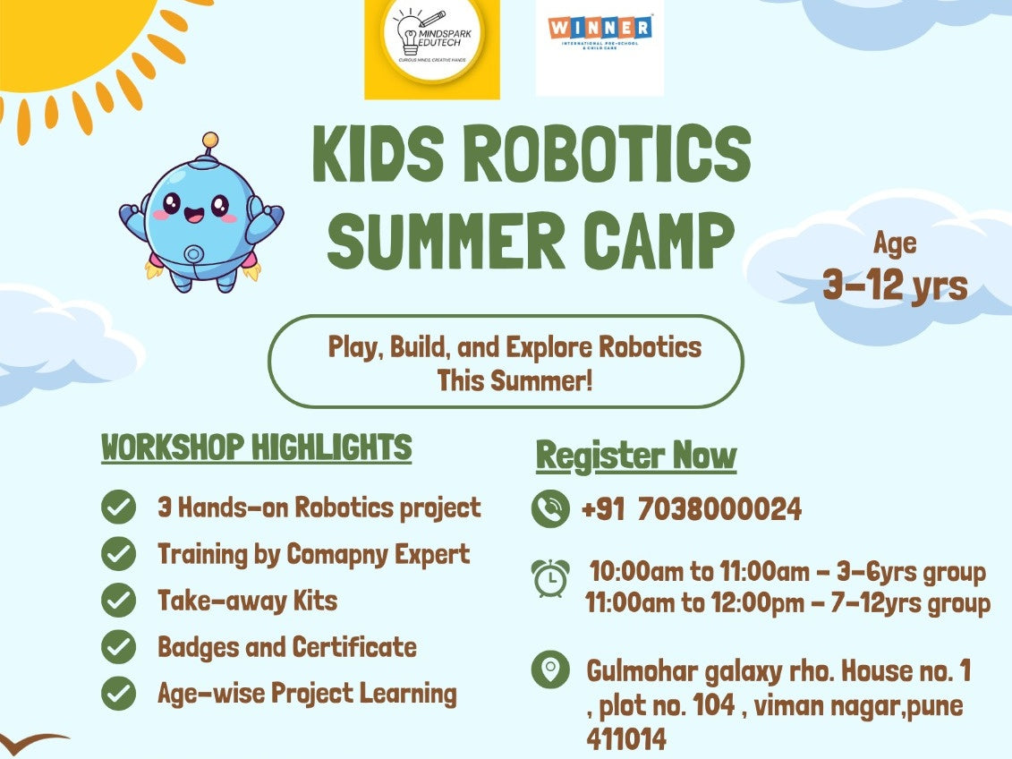 Kids Robotics Summer Camp by Winner International Preschool (25 May - 30 May) | Viman Nagar Pune