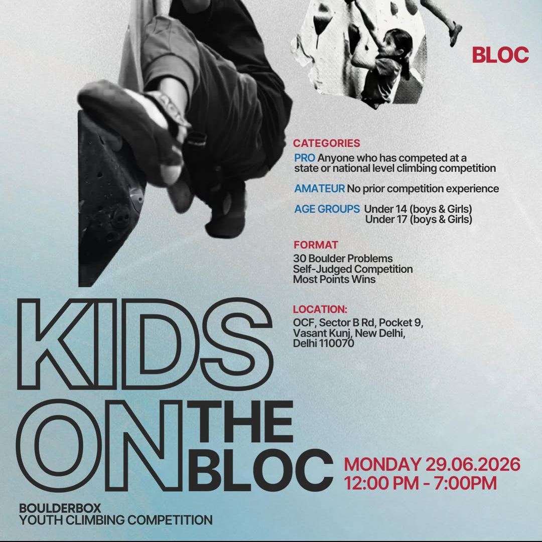 Kids on the Bloc (29-June) at BoulderBox Vasant Kunj Delhi