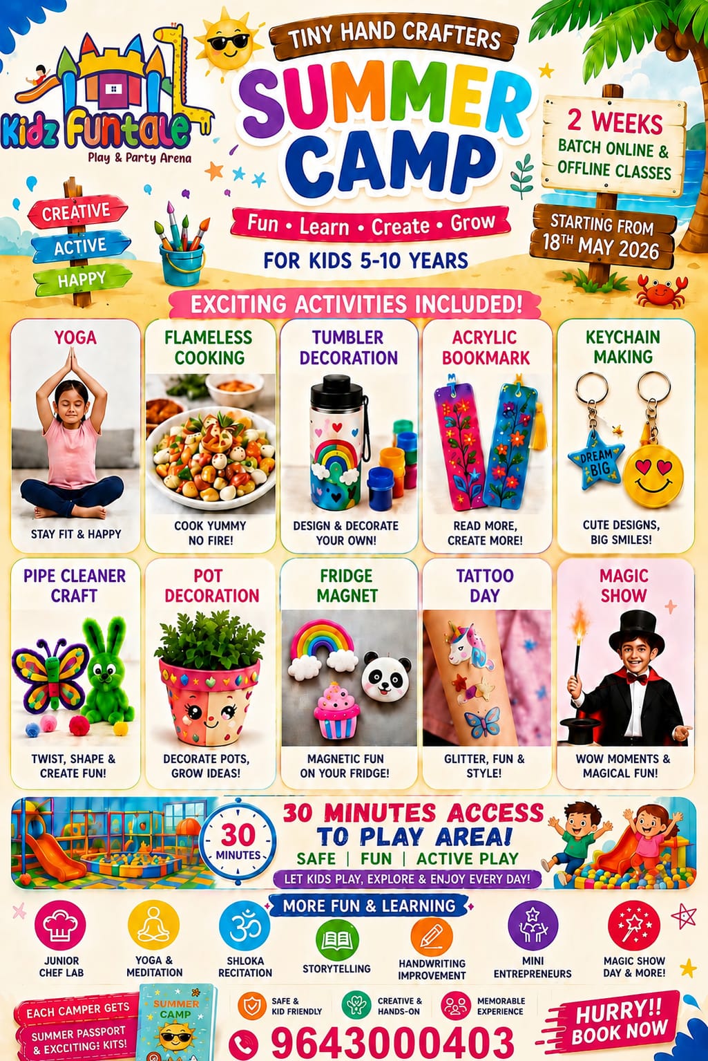 Tiny Hand Crafters Summer Camp by Kidz Funtale (18 May - 29 May) | Lajpat Nagar Delhi
