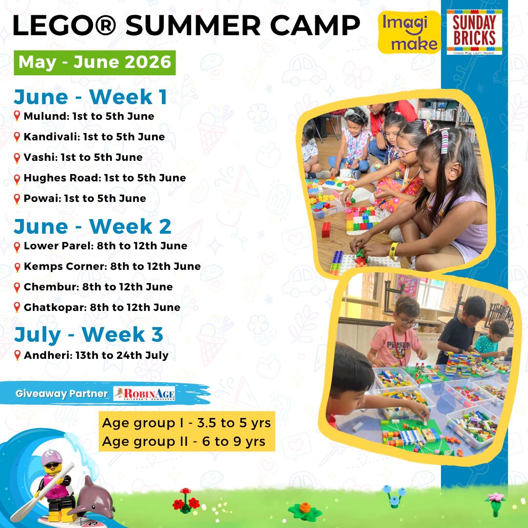 LEGO Summer Camp by Sunday Bricks (13 July - 24 July) | Andheri West Mumbai