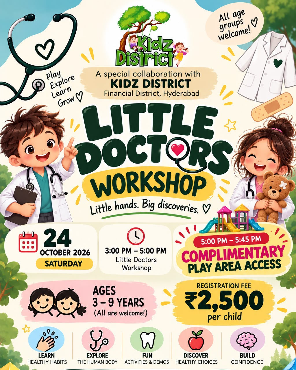 Little Doctors Workshop by Kidz District (24 Oct) | The District Nanakramguda Hyderabad
