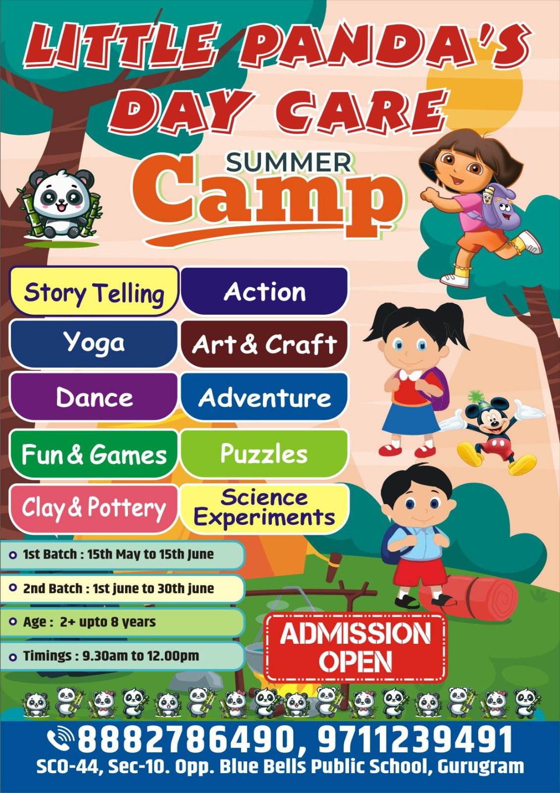 Summer Camp by Little panda's day care (15 May - 15 Jun) | Sector 10 Gurgaon - ActivityKidz