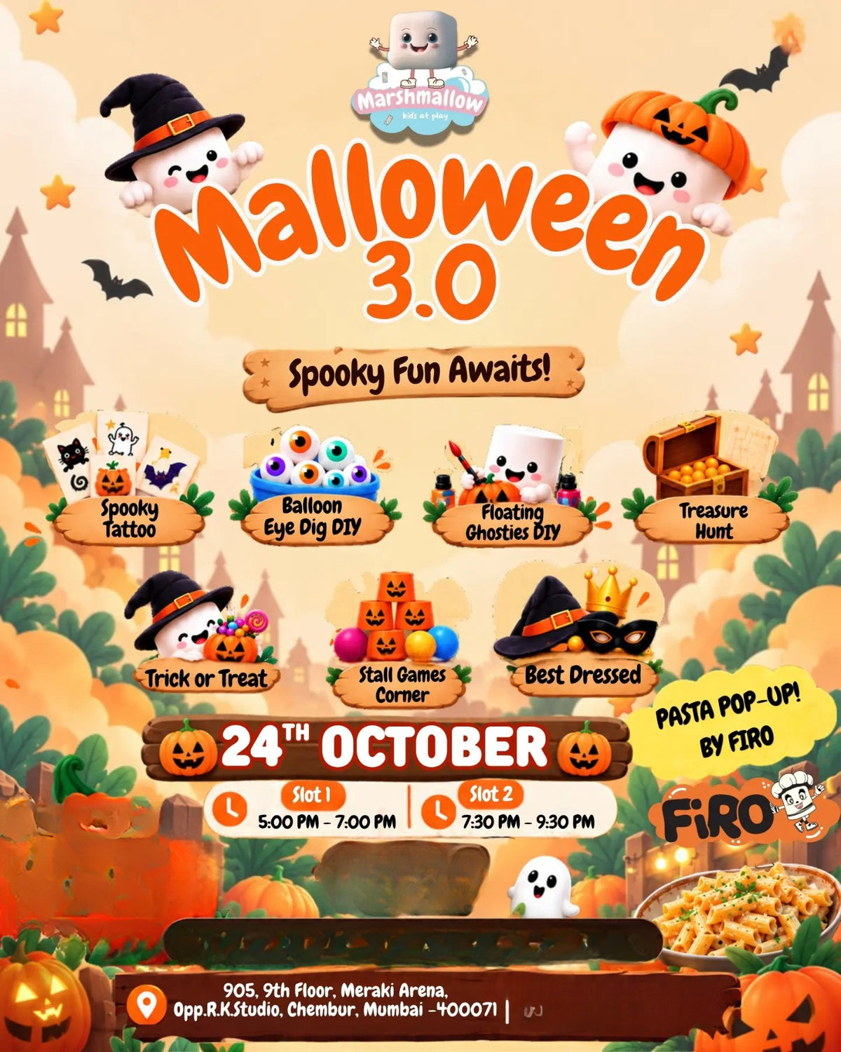 Malloween 3.0 (24 Oct) at Marshmallow Kids | Meraki Arena Chembur Mumbai