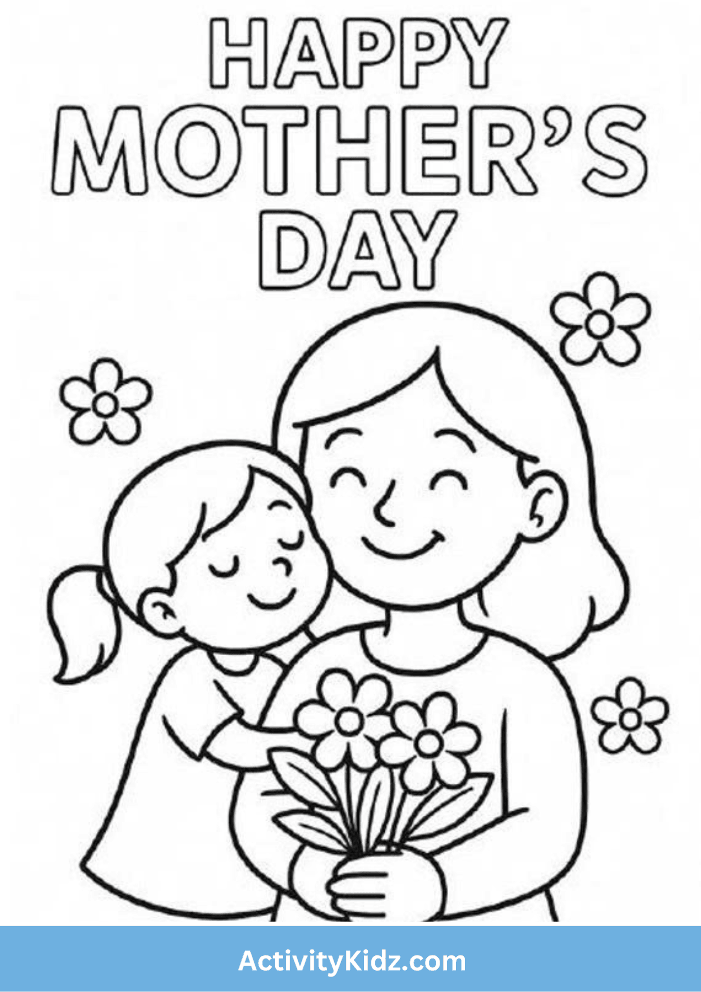 Mother's Day Coloring Worksheet - ActivityKidz