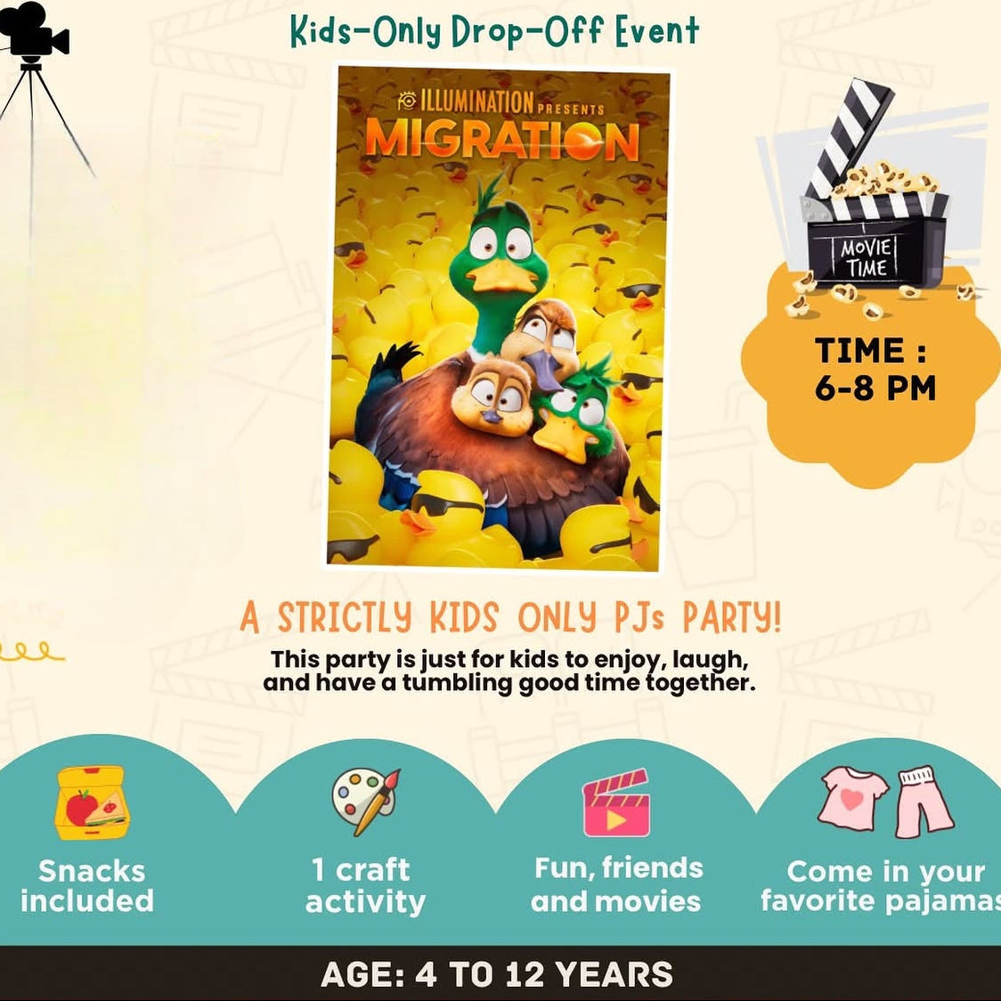 PJs Movie Night (1 Aug) at Tiny Tumbles | Annapurneshwari Nagar Bangalore