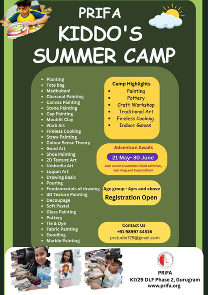 PRIFA Kiddo's Summer Camp (21 May - 30 Jun) | Heritage City Sector 25 Gurgaon - ActivityKidz