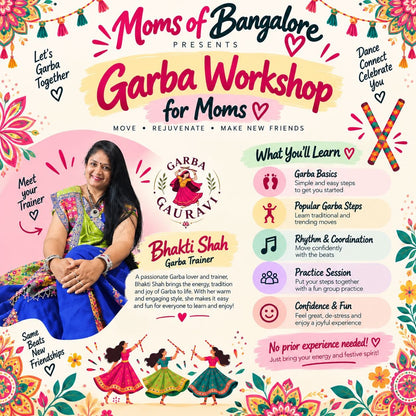 Playdate & Garba Workshop (27 Sep) at Skadoosh | Haralur Bengaluru