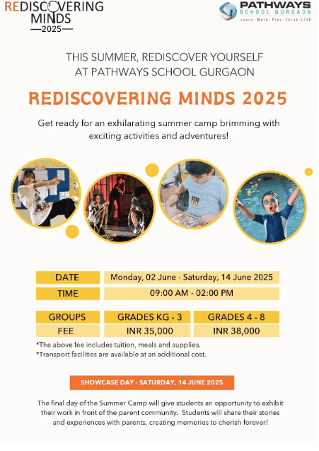 Rediscovering Minds Summer Camp by Pathways School (2 -14 June) | Baliawas Gurgaon - ActivityKidz