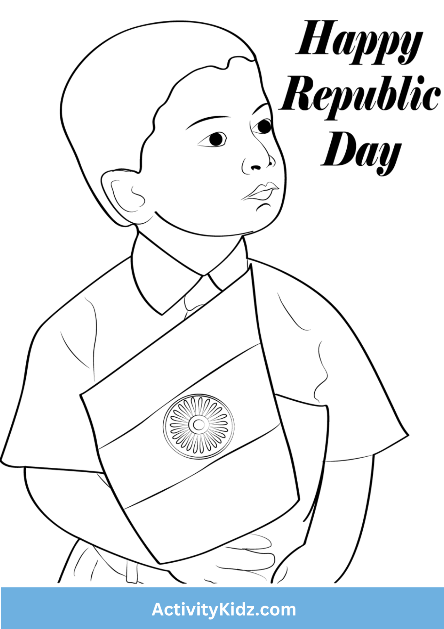 Republic Day Coloring Worksheet