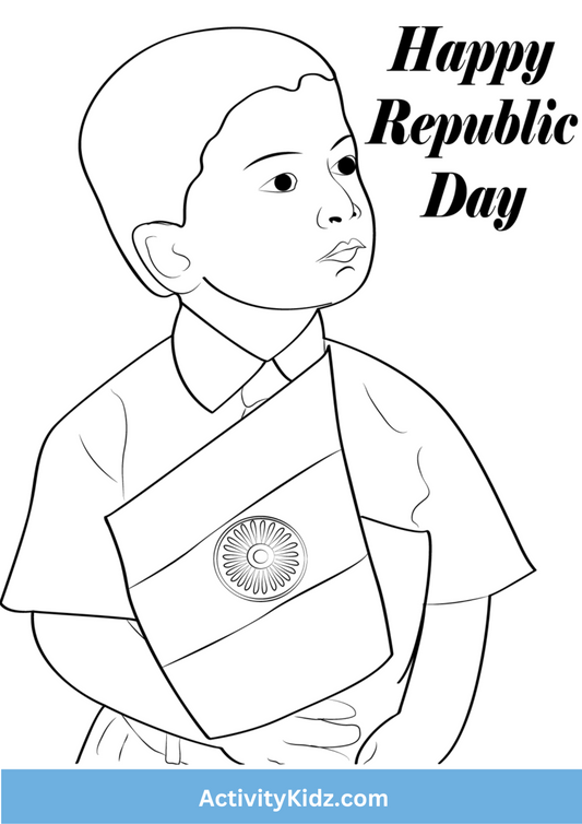 Republic Day Coloring Worksheet