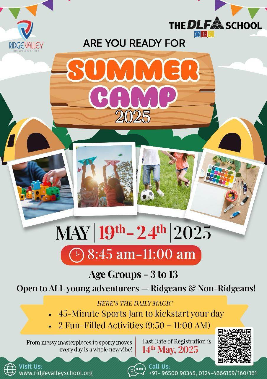 Summer Camp by Ridge Valley School (19 - 24 May) | DLF Phase 4 Gurgaon - ActivityKidz