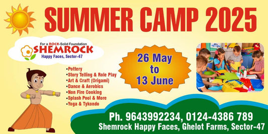 Summer Camp by Shemrock Happy Faces (26 May - 13 Jun) | Sector 47 Gurgaon - ActivityKidz
