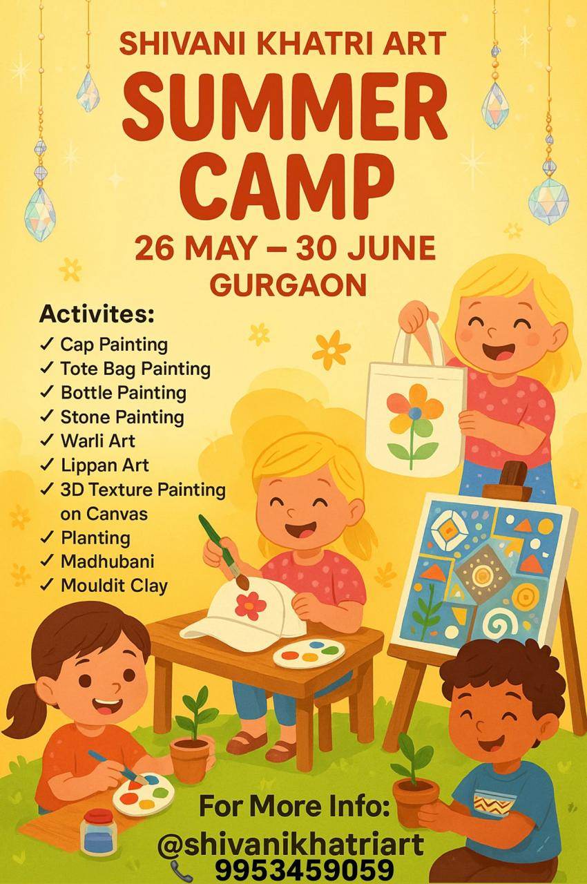 Summer Camp by Shivani Khatri Art Classes (26 May - 30 Jun) | Sector 4 Gurgaon - ActivityKidz