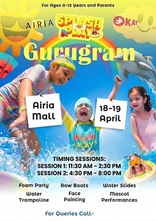 Splash N Play Water Carnival (18-19 Apr) Airia Mall Gurgaon