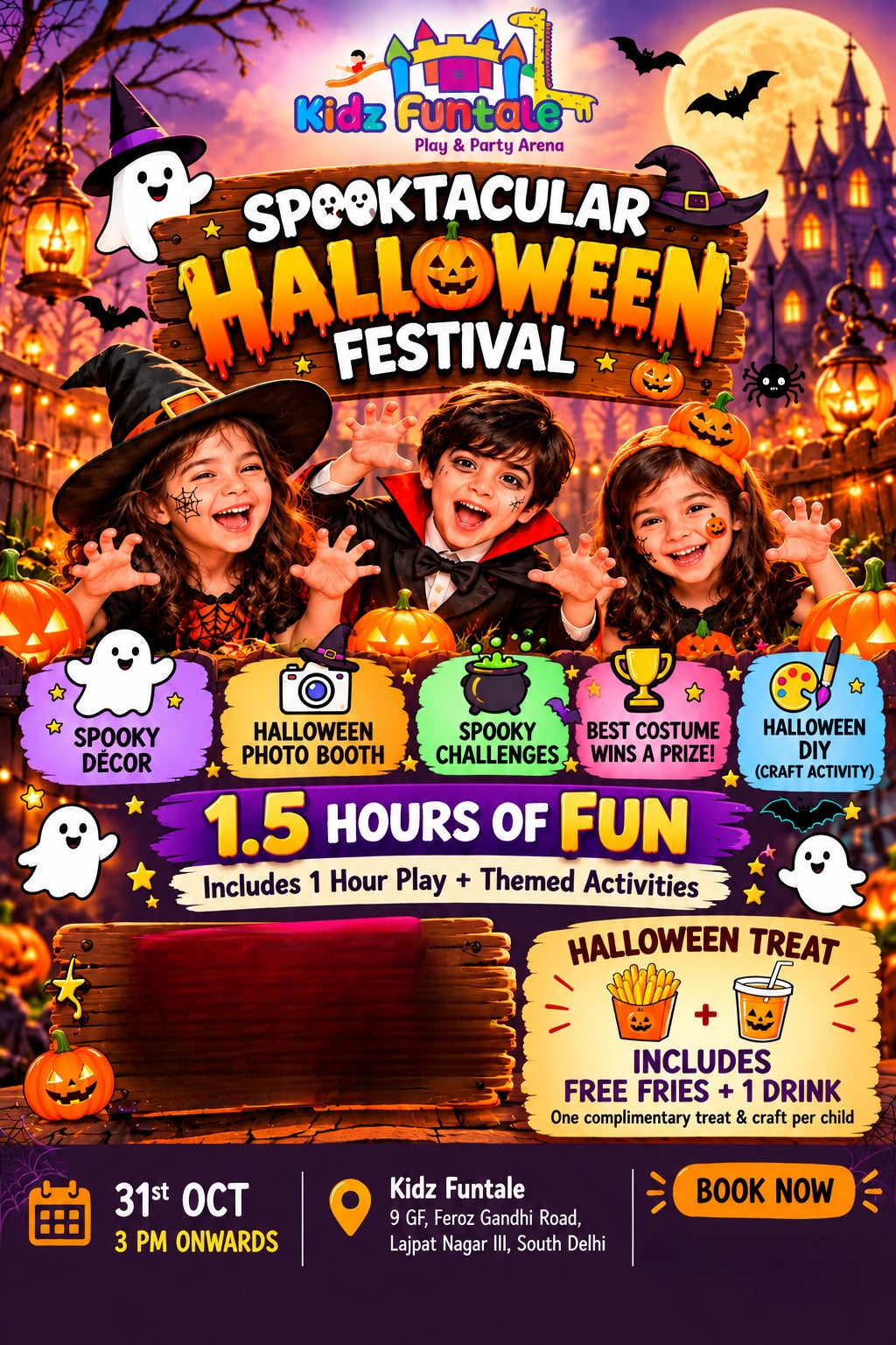 Spooktacular Halloween Festival (31 Oct) at Kidz Funtale |  Lajpat Nagar Delhi