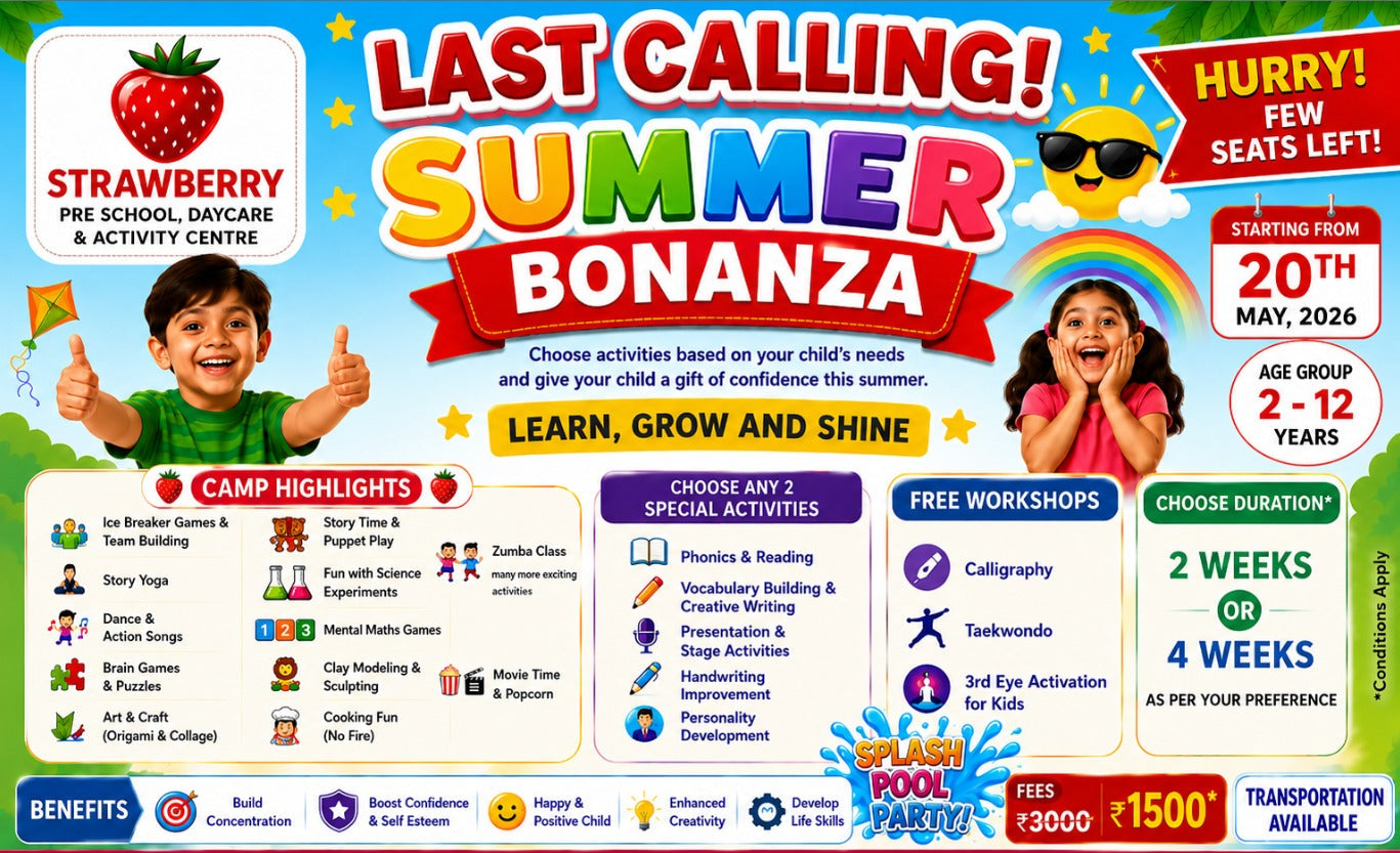 Summer Bonanza by Strawberry Preschool And Daycare (22 May - 19 Jun) | Sector 85 Faridabad