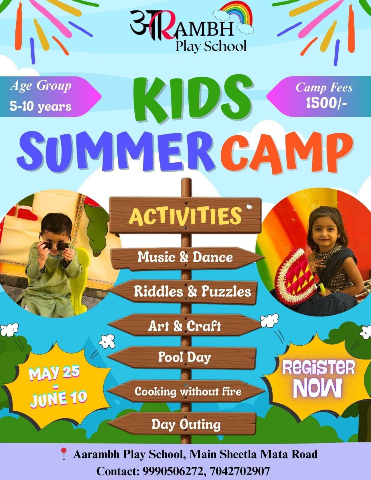 Summer Camp by Aarambh Play School (25 May - 10 Jun) | Main Sheetla Mata Road Gurgaon - ActivityKidz