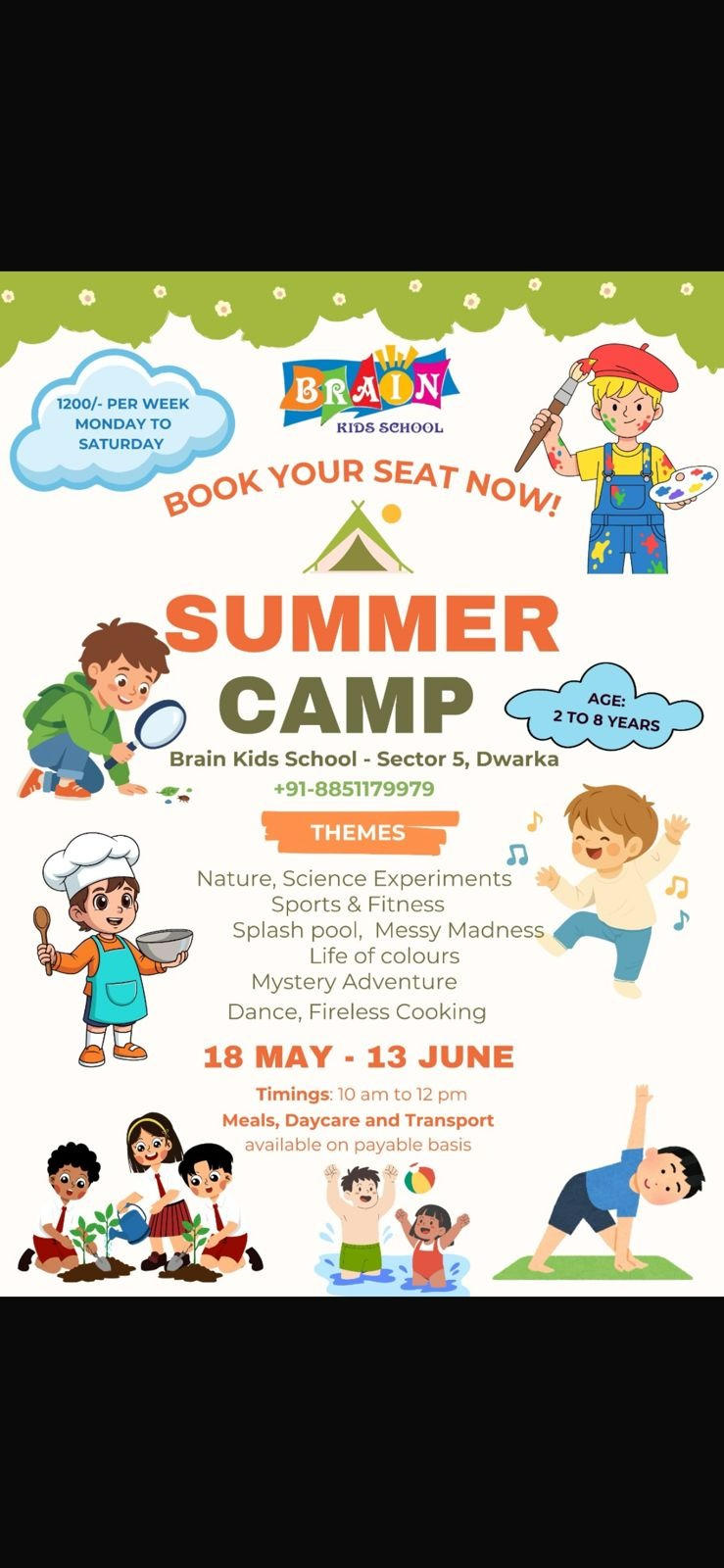 Summer Camp by Brain Kids School (18 May - 13 Jun) | Dwarka Delhi