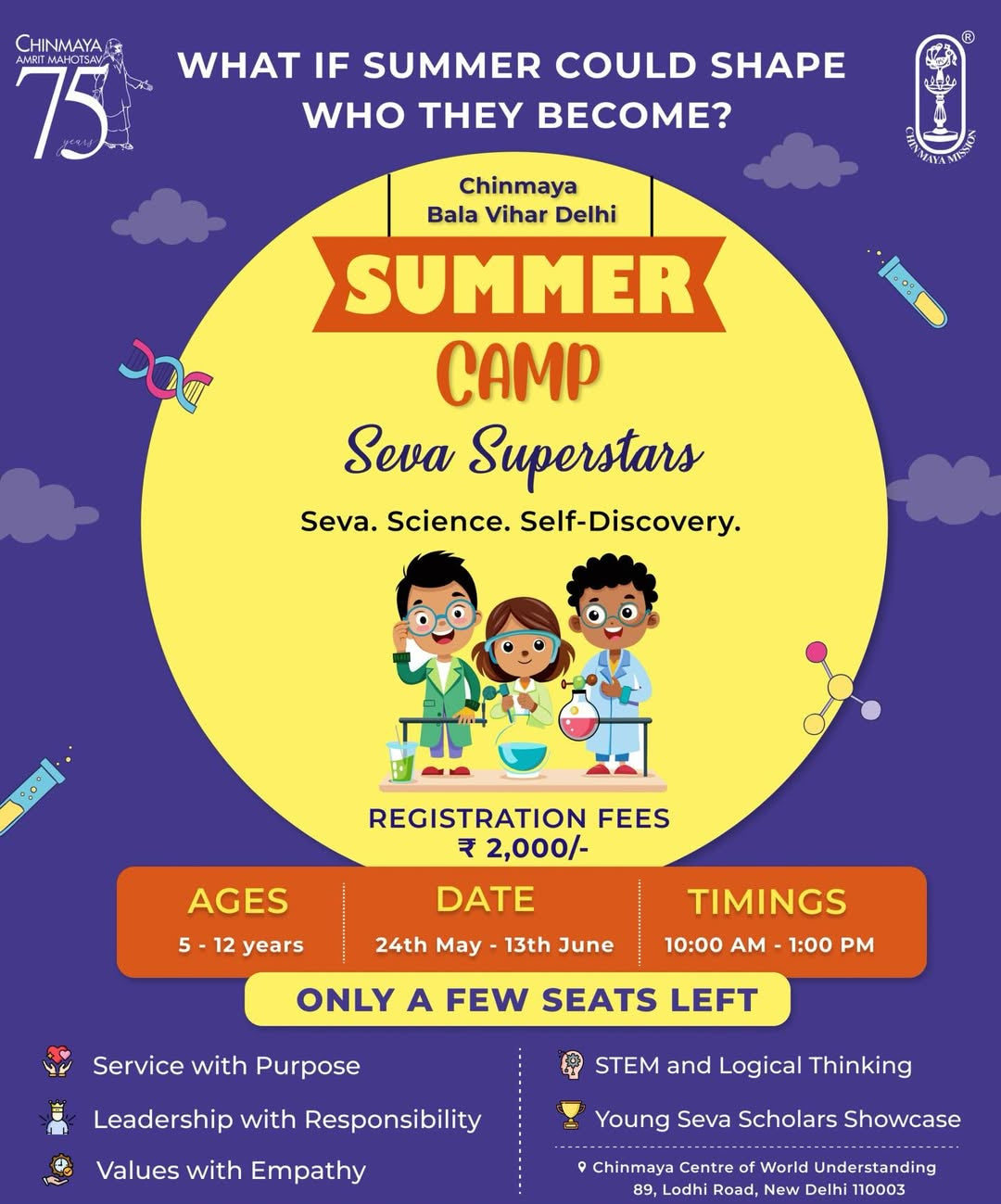 Summer Camp by Chinmaya Mission Delhi (24 May - 13 Jun) | Lodhi Estate Delhi