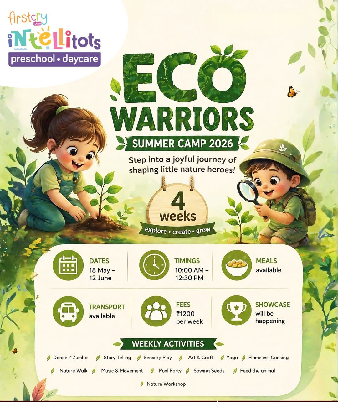 Eco Warriors Summer Camp by FirstCry Intellitots Preschool (18 May - 12 Jun) | Sector 85 Faridabad