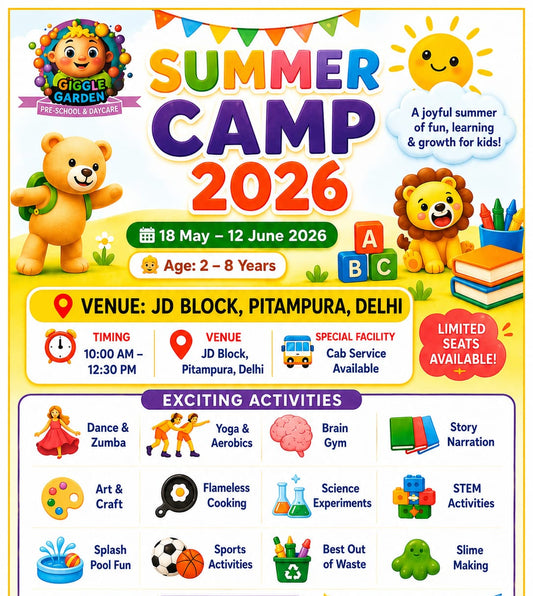 Summer Camp by Giggle Garden Preschool And Daycare (18 May - 12 Jun) | Pitampura Delhi