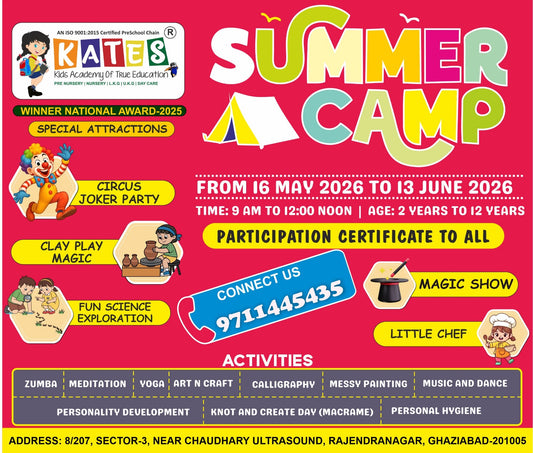 Summer Camp by Kates Preschool Rajendra Nagar (18 May - 13 Jun) | Rajendra Nagar Ghaziabad