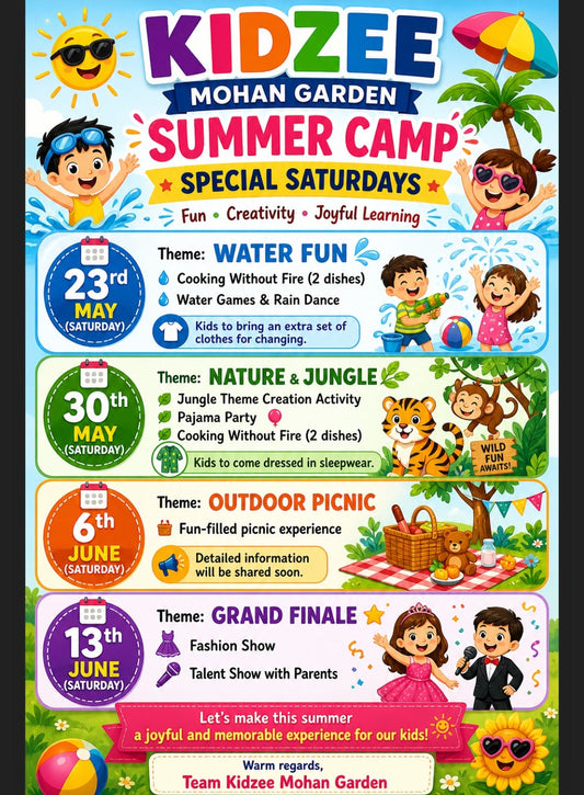 Summer Camp by Kidzee Mohan Garden (23 May - 13 Jun) | Mohan Garden Delhi