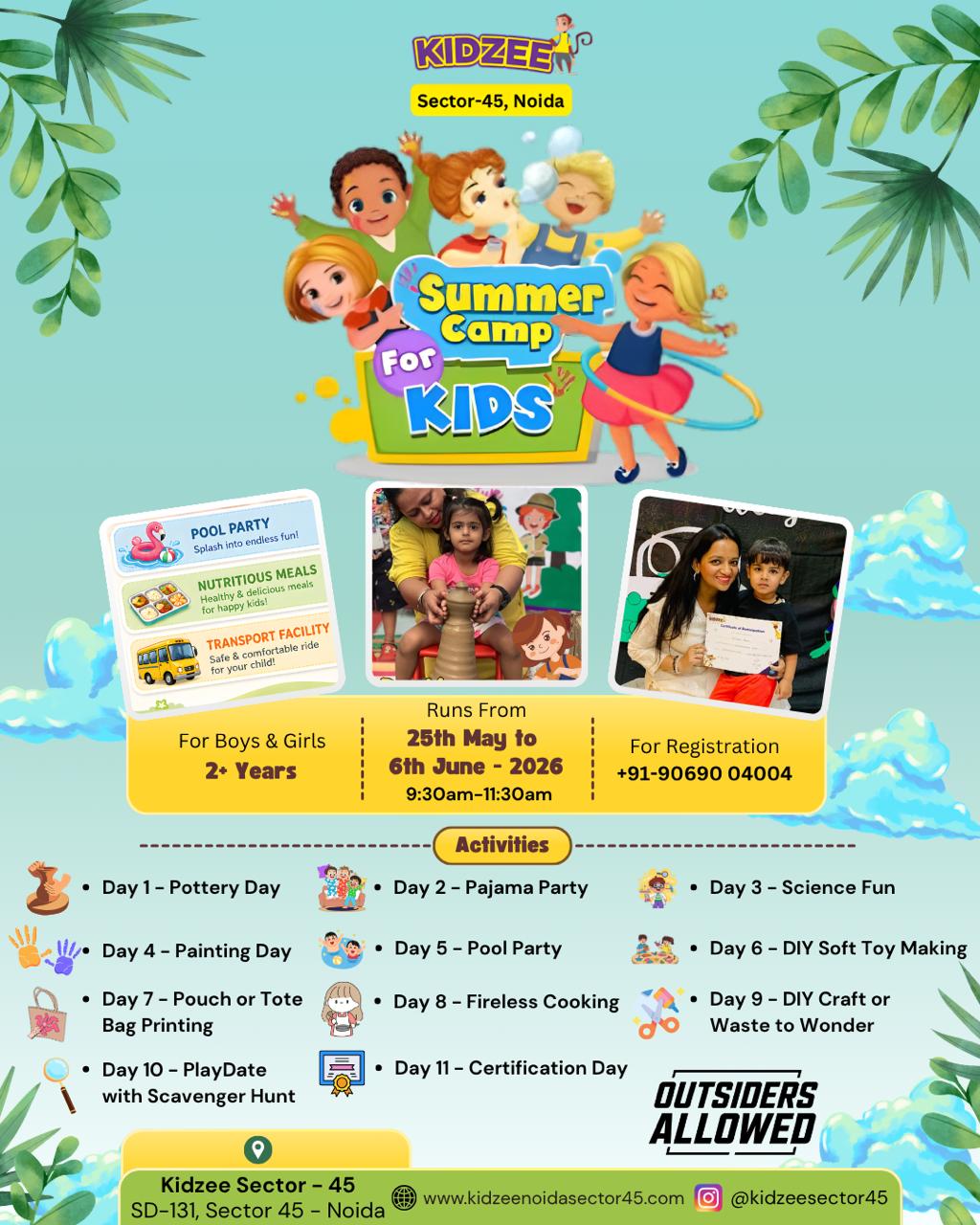 Summer Camp by Kidzee (25 May - 6 Jun) | Sector 45 Noida