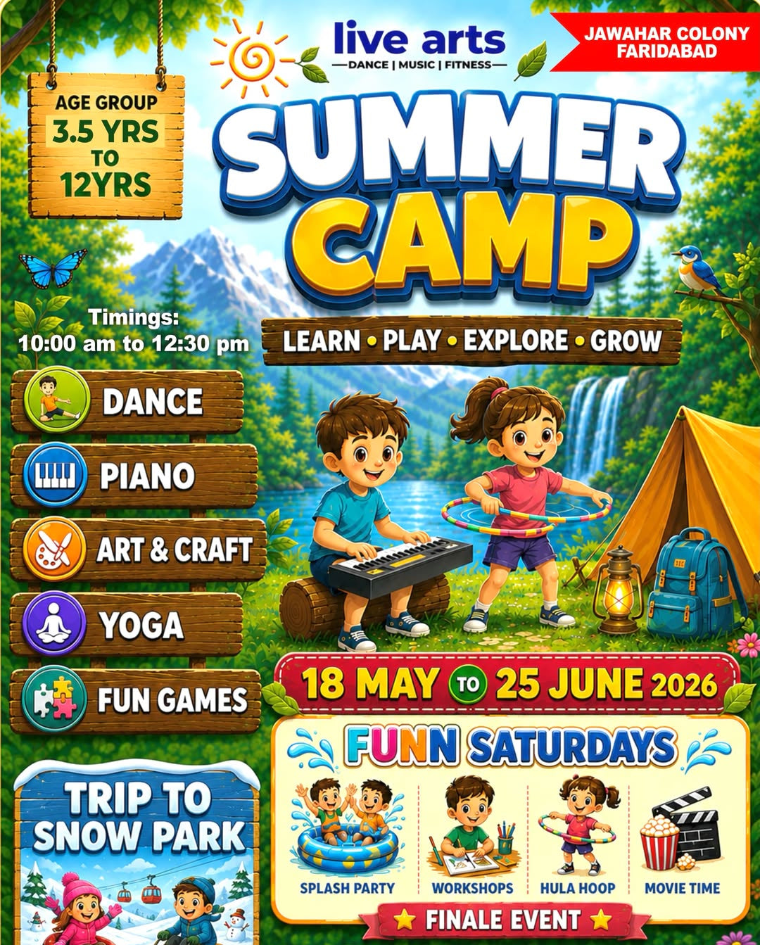 Summer Camp by Live Arts India (18 May - 25 Jun) | Jawahar Colony Faridabad