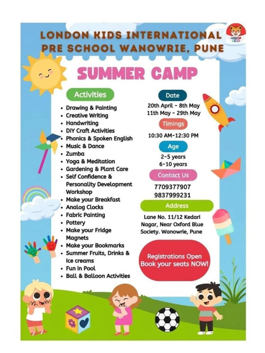 Summer Camp by London Kids Preschool Wanowrie (11 May - 29 May) | Wanowrie Pune